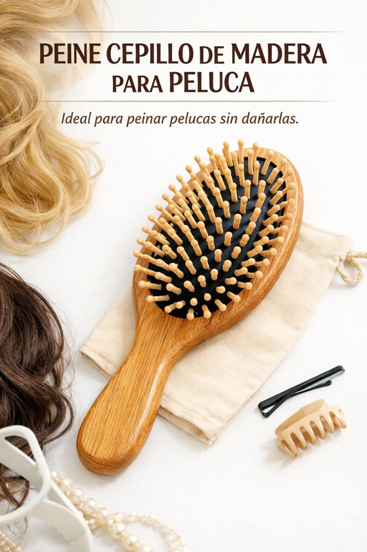 Peine Cepillo de Madera para Peluca