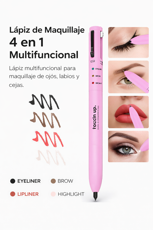Lápiz de Maquillaje 4 en 1 Multifuncional